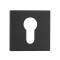 Накладка цилиндровая на квадратной розетке Vantage ET04BL-2 Черный