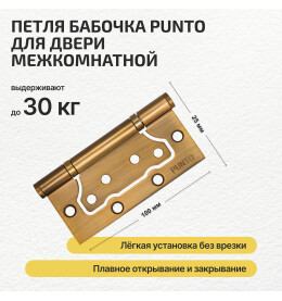 Петля универсальная без врезки IN4200W CF (200-2B 100x2,5) кофе