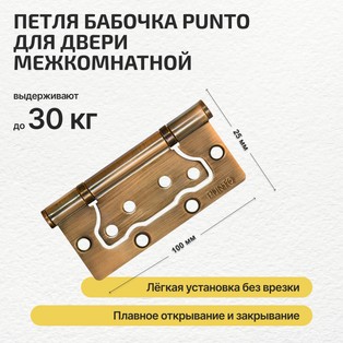 Петля универсальная без врезки IN4200W CFB (200-2B 100x2,5) кофе глянец