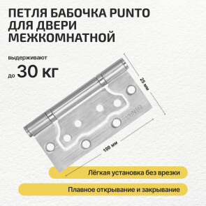 Петля универсальная без врезки «200-2B» 100x2,5 SC МатХром