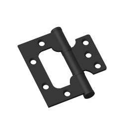 Петля без врезки стальная 2BB 75*63*2,5 W МатЧерный (универс.)