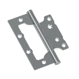 Петля без врезки стальная HFS-1-2B 100*75*2,5 Chrome