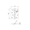 tumb 2 - Петля универсальная IN4400U-BL OS (4BB/BL 100x75x2,5) состаренное серебро БЛИСТЕР