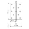 tumb 2 - Петля врезная латунная Morelli MB 100X70X3 SC R C матовый хром правая