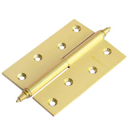 Петля врезная латунная Morelli MB 100X70X3 SG L C матовое золото левая