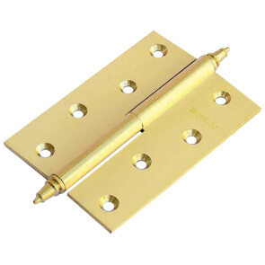 Петля врезная латунная Morelli MB 100X70X3 SG L C матовое золото левая