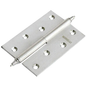 Петля врезная латунная Morelli MB 100X70X3 SN L C белый никель левая