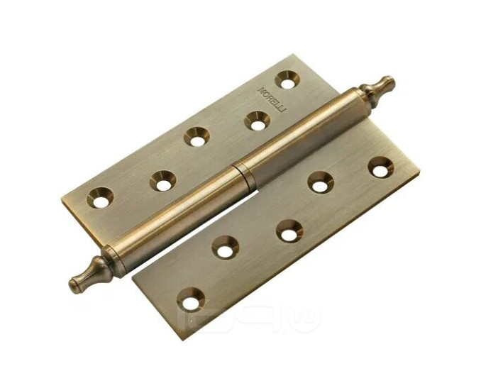 Петля врезная латунная Morelli MB 120X80X3.5 AB R C античная бронза правая
