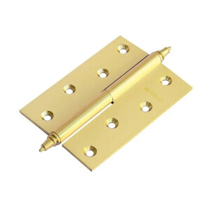 Петля врезная латунная Morelli MS 100X70X2.5 L SG Левая матовое золото