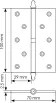 Петля врезная стальная Morelli MS 100X70X2.5 R SG Правая матовое золото