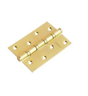 Петля врезная стальная Morelli MSN 100X70X2.5-4BB SG c подшипником универсальная матовое золото