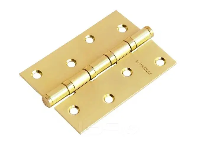 Петля врезная стальная Morelli MSN 100X70X2.5-4BB SG c подшипником универсальная матовое золото