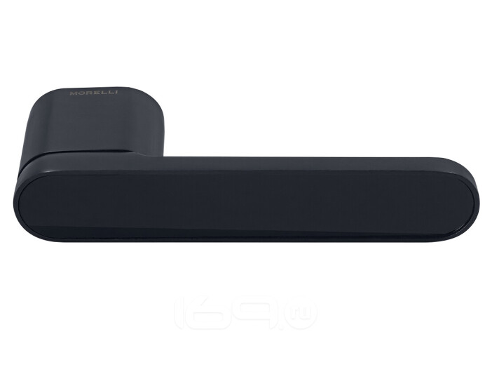 Ручка дверная на скрытой овальной розетке с фиксатором MARACANA MH-62-R50 BL, цвет черный, ЦАМ