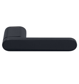 Ручка дверная на скрытой овальной розетке с фиксатором MARACANA MH-62-R50 BL, цвет черный, ЦАМ