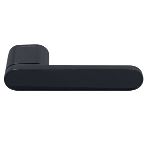 Ручка дверная на скрытой овальной розетке с фиксатором MARACANA MH-62-R50 BL, цвет черный, ЦАМ