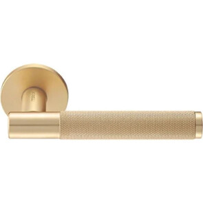 Ручка на круглой розетке Morelli AZRIELI MH-57-R6T MSG матовое сатинированное золото