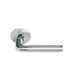 Ручка на круглой розетке Morelli COLUMN MH-03 SN/CP белый никель/хром