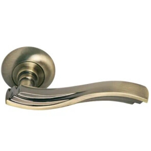 Ручка на круглой розетке Morelli MIRAGE MH-14 MAB  матовая античная бронза/античная бронза