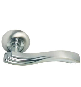 Ручка на круглой розетке Morelli MIRAGE MH-14 SN/CP белый никель/хром