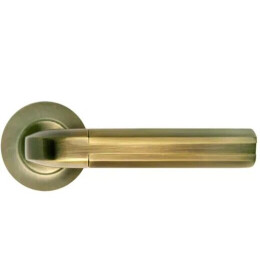 Ручка на круглой розетке Morelli MOSAIC MH-11 MAB/AB матовая античная бронза/античная бронза