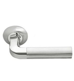 Ручка на круглой розетке Morelli MOSAIC MH-11 SN/CP белый никель/хром