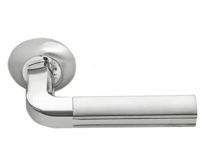 Ручка на круглой розетке Morelli MOSAIC MH-11 SN/CP белый никель/хром