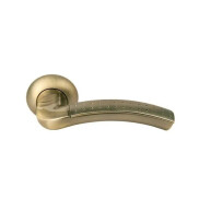 Ручка на круглой розетке Morelli PALAZZO MH-02P MAB/AB матовая античная бронза/античная бронза