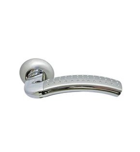 Ручка на круглой розетке Morelli PALAZZO MH-02P SN/CP белый никель/хром