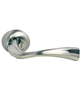 Ручка на круглой розетке Morelli SLEEP MH-15 SN/CP белый никель/хром