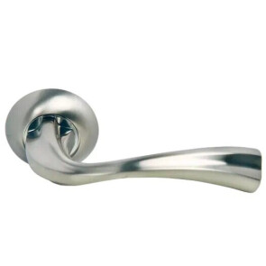 Ручка на круглой розетке Morelli SLEEP MH-15 SN/CP белый никель/хром