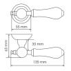 tumb 3 - Ручка на круглой розетке Morelli MART MH-42-CLASSIC PC/W хром/белый