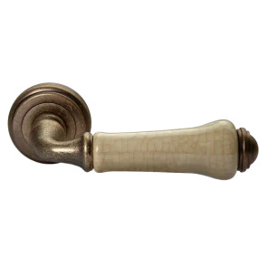 Ручка на круглой розетке Morelli UMBERTO MH-41-CLASSIC OMB/CH старая матовая бронза/шампань