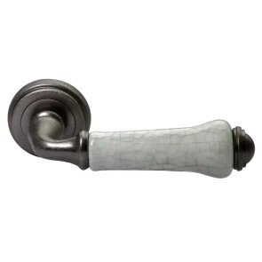 Ручка на круглой розетке Morelli UMBERTO MH-41-CLASSIC OMS/GR старое матовое серебро/серый