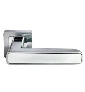 Ручка на квадратной розетке Morelli FLEX MH-44 SC/CP-S55 матовый хром/хром