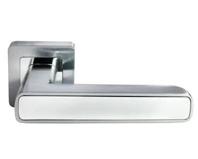 Ручка на квадратной розетке Morelli FLEX MH-44 SC/CP-S55 матовый хром/хром