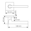 tumb 3 - Ручка на квадратной розетке Morelli KAFFEE MH-50-S6 SC матовый хром