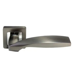 Ручка на квадратной розетке Morelli SHELL MH-45 GR/CP-S55 графит/хром