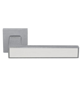 Ручка на квадратной розетке Morelli SULLA MH-48-S6 SSC/W суперматовый хром/белый