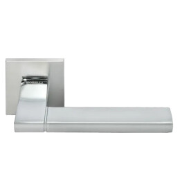 Ручка на квадратной розетке Morelli YSTAD MH-47-S6 SC/CP матовый хром/хром