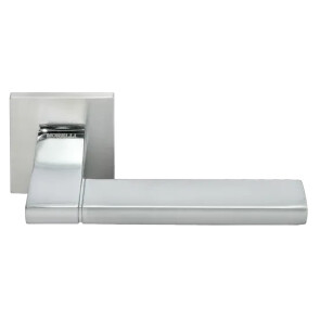 Ручка на квадратной розетке Morelli YSTAD MH-47-S6 SC/CP матовый хром/хром