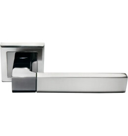 Ручка на квадратной розетке Morelli FUKOKU MH-28 SN/BN-S белый никель/черный никель