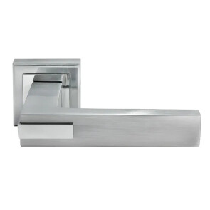 Ручка на квадратной розетке Morelli JURA MH-43 SC/CP-S  матовый хром/хром