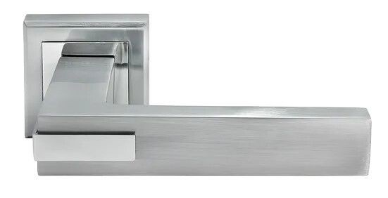 Ручка на квадратной розетке Morelli JURA MH-43 SC/CP-S матовый хром/хром