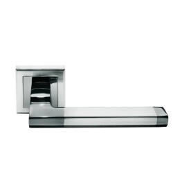 Ручка на квадратной розетке Morelli PANTS MH-35 SN/BN-S белый никель/черный никель