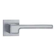 Ручка на квадратной розетке VANTAGE V91L-2/WH SL матовый хром/белый