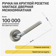Ручка раздельная для межкомнатной двери «Vantage F28D AL» Матовый никель