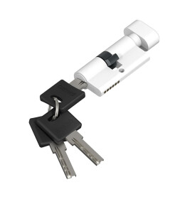 Цилиндр ключ/фиксатор «Bravo AРF-60-30/30» W Белый