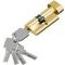 Цилиндр ключ/фиксатор FAB-6.3S 56(28/28) SGold (алюм., 5 ключей)