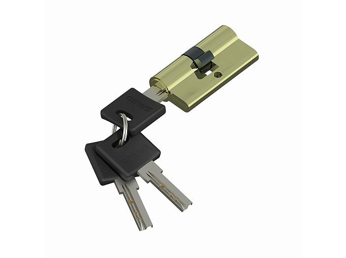 Цилиндр ключ/ключ Bravo AРK-60-30/30 G Золото (алюм., 3 ключа)