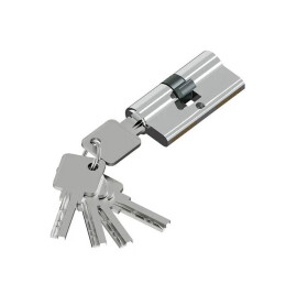 Цилиндр ключ/ключ KAB-6.3S 56(28/28) Chrome (алюм., 5 ключей)